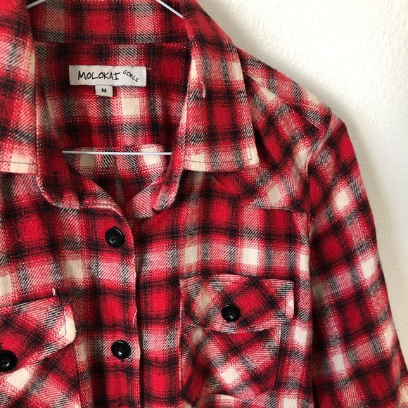 Molokai Red/Black Flannel. Size Medium - Picture 2 of 9